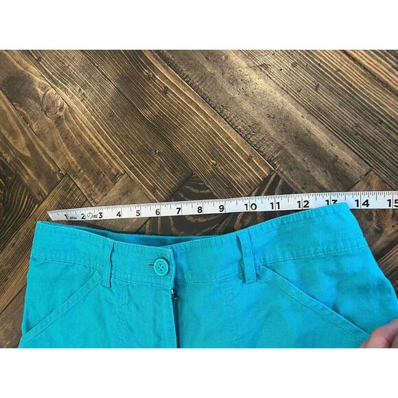 Chicos 100% Linen Pant Women Small Cargo Utility Beach Pocket Lagenlook ColorFul - Picture 5 of 9